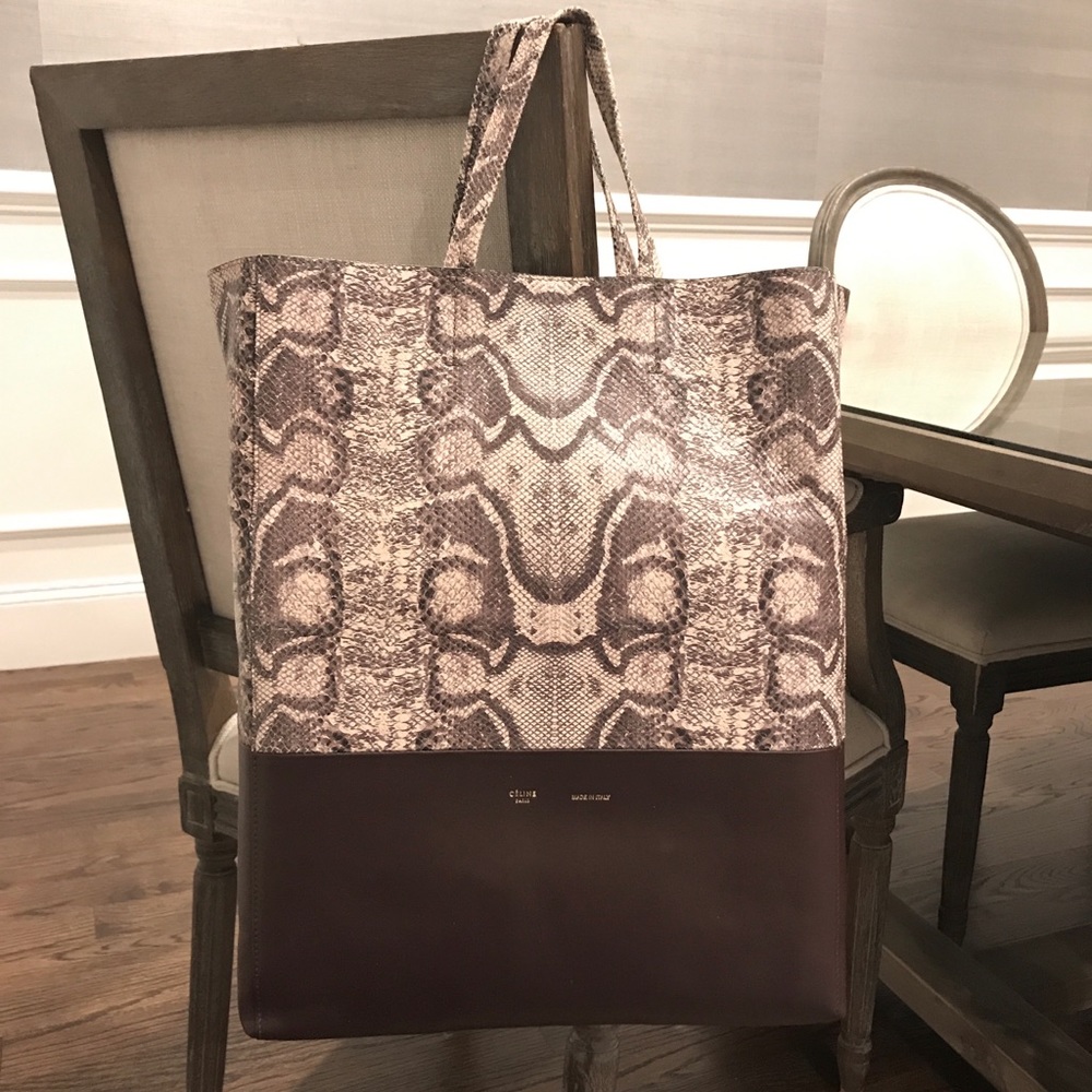 Celine Bicolor Cabas phyton embossed, new!
